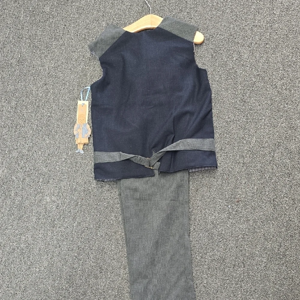Gray Kids Matching Vest and Pants Set